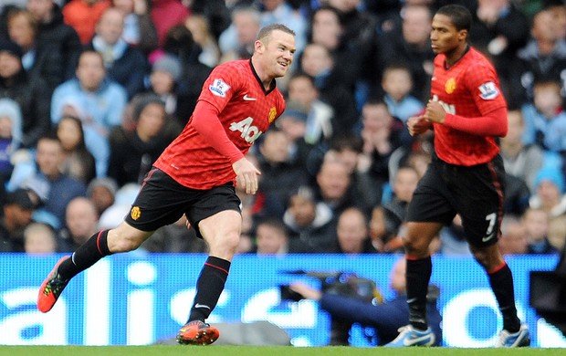 Rooney gol Manchester United x Manchester City (Foto: Getty Images)