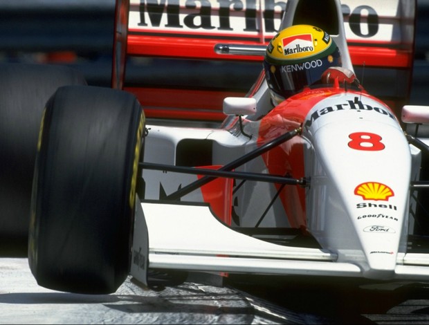 Ayrton Senna - GP de Mônaco de 1993 (Foto: Getty Images)