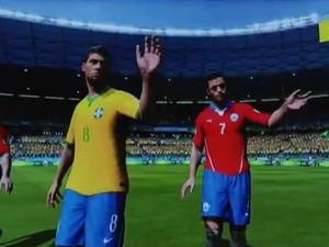 Brasil vence na prorrogação...no game da Copa (Foto: Reprodução )