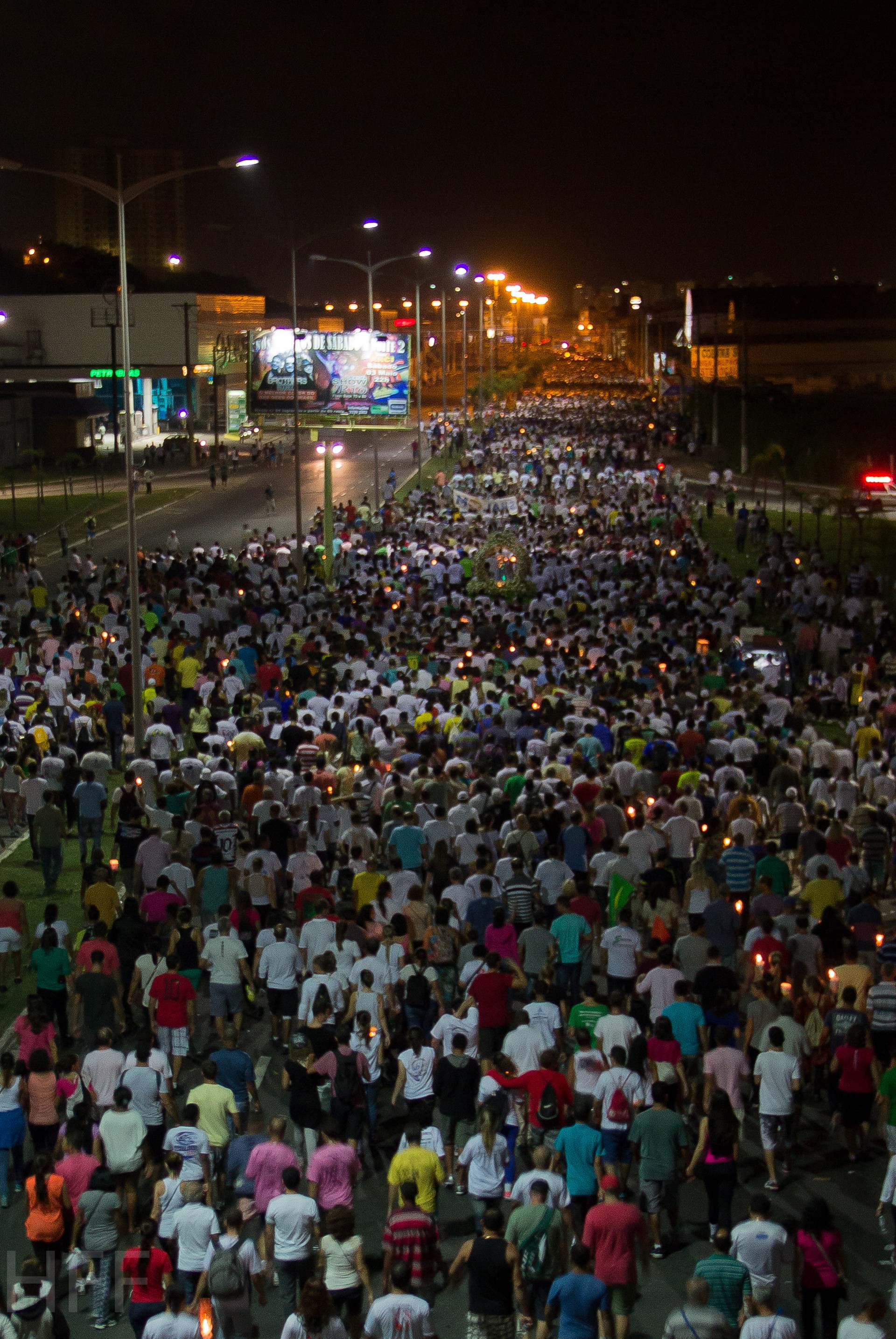 Organização da romaria estima que 500 mil participaram da Romaria dos Homens, no Espírito Santo (Foto: Herone Fernandes Filho/ VC no G1)