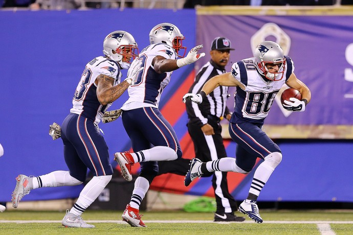 Duron Harmon, Danny Amendola, New England Patriots x New York Giants, NFL (Foto: Getty Images)