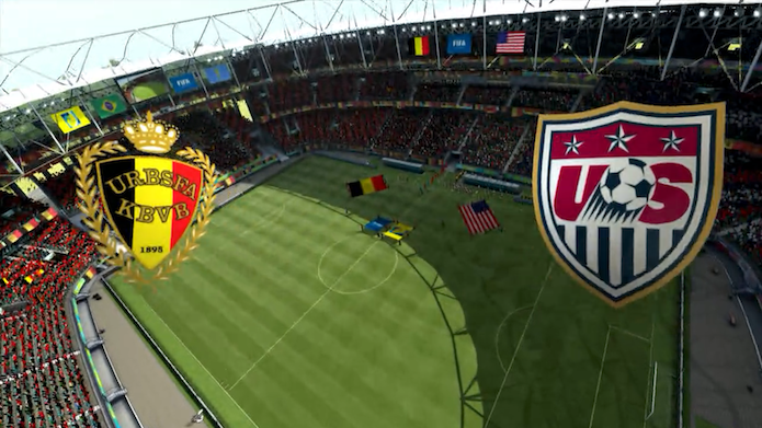Simulação Copa do Mundo Fifa 2014: Bélgica x Estados Unidos (Foto: Reprodução/Murilo Molina)