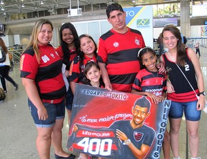 quadro família Leo Moura 400 jogos (Foto: Janir Júnior / Globoesporte.com)
