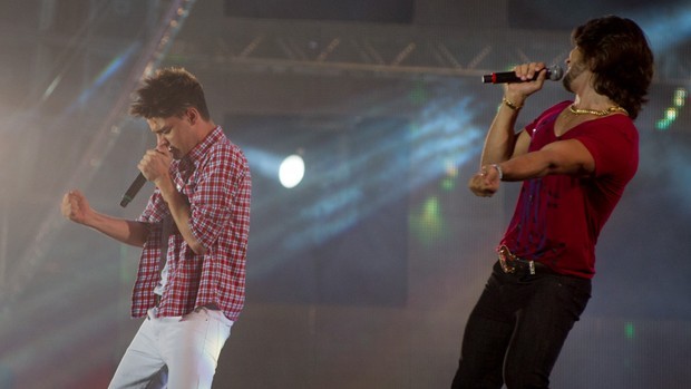 Munhoz &amp; Mariano em show em Barretos (SP) em agosto de 2012 (Foto: G1/Flávio Moraes)