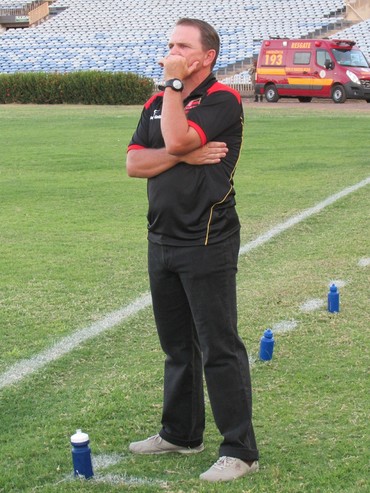 PC Schardong, treinador do Flamengo-PI (Foto: Abdias Bideh/GloboEsporte.com)