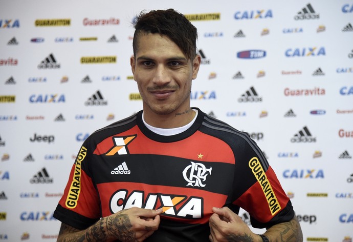 Guerrero apresentação Flamengo (Foto: André Durão)