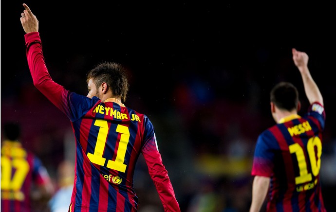 neymar messi barcelona gol Celta de vigo (Foto: Agência Reuters)