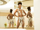 Ivi Pizzott exibe suas curvas com vestido transparente em evento no Rio