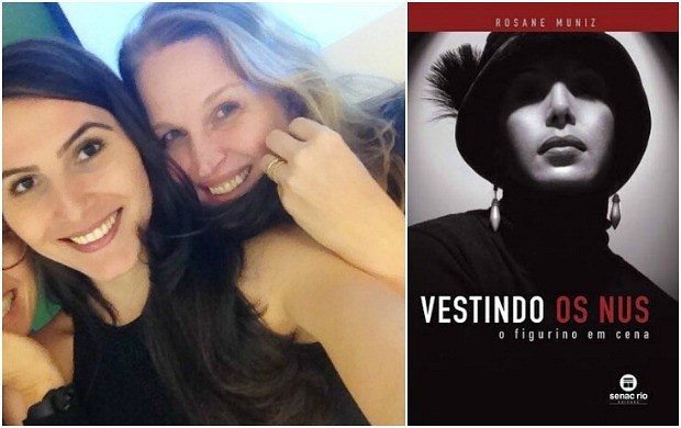 Melissa ao lado da autora do livro 'Vestidos Nus', de Rosane Muniz (Foto: Arquivo Pessoal)