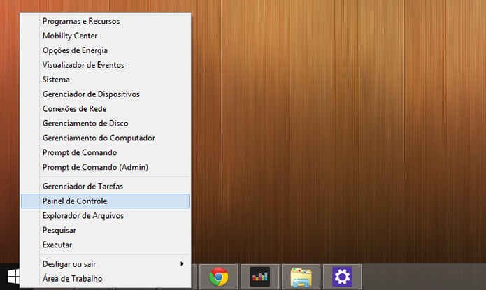 Acesse a lista de atalhos do Windows 8.1 para entrar no Painel de Contrle a qualquer momento (Foto: Reprodução/Paulo Alves)