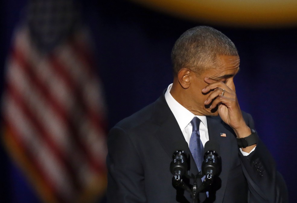 Resultado de imagem para Barack Obama se despede da presidência dos EUA com discurso positivo