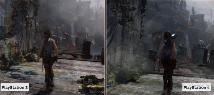Comparação mostra versões de PS3 e PS4 de Tomb Raider (Foto: Reprodução / IGN) Comparação mostra versões de PS3 e PS4 de Tomb Raider (Foto: Reprodução / IGN)