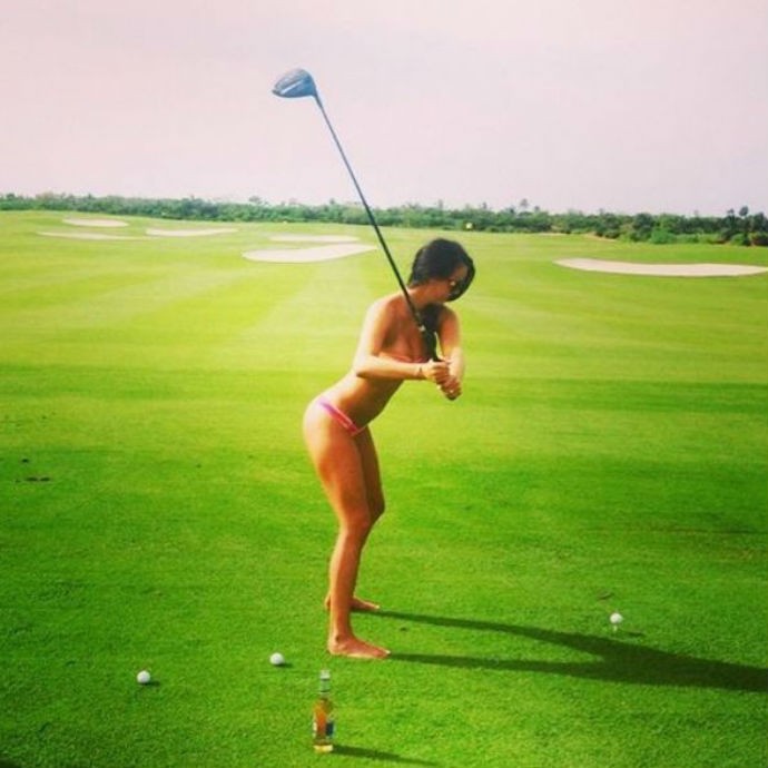Amanda Dufner golfe (Foto: Reprodução/Twitter)