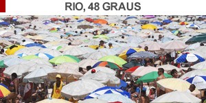 No último sábado do ano, Rio tem sensação de 48ºC e praias cheias (Severino Silva/Agência O Dia/Estadão Conteúdo)