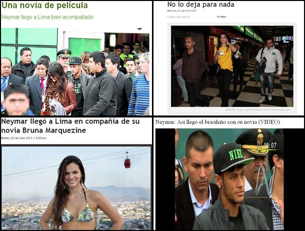 Montagem-Bruna marquezine jornais (Foto: Reprodução)