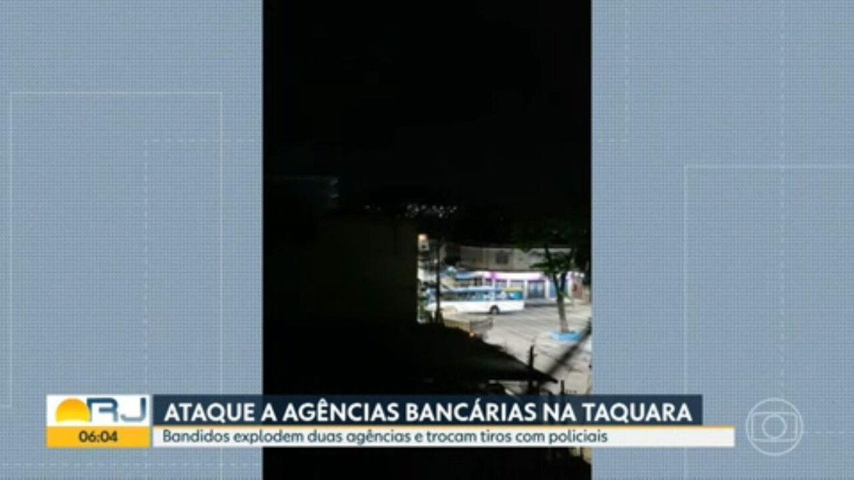 Criminosos explodem duas agências bancárias na Taquara e trocam tiros