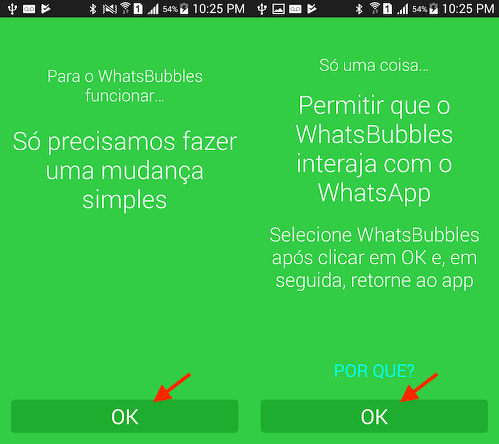 passo-1 Como usar o WhatsBubbles para receber mensagens do WhatsApp em bolhas