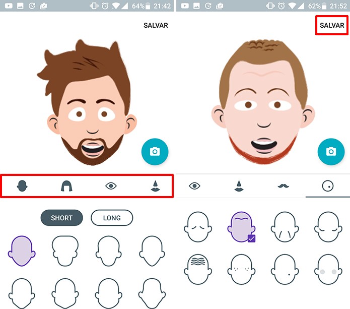 Google Allo permite que o usuário o emoji criado para que este fique mais similar (Foto: Reprodução/Elson de Souza)