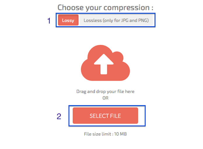Selecionando o tipo de compressão para depois escolher o arquivo a ser processado (Foto: Reprodução/Edivaldo Brito)