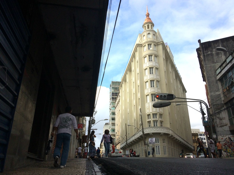 Rua Chile, em Salvador (Foto: Alan Tiago Alves/G1)