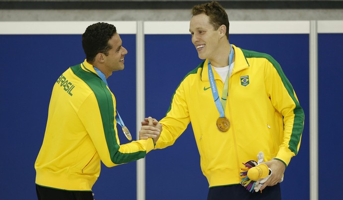 Henrique Rodrigues Thiago Pereira 200m medley natação Pan de Toronto (Foto: Reuters)