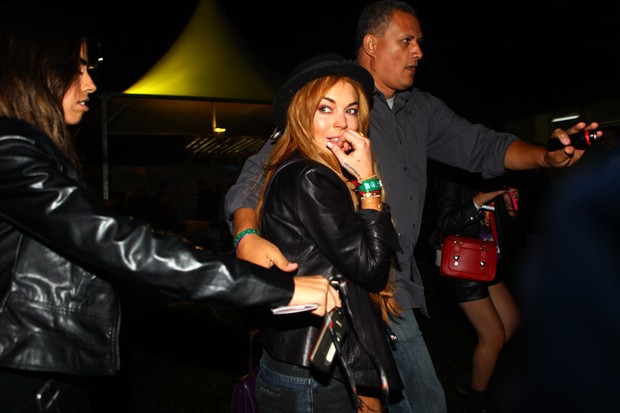 Lindsay Lohan no Lollapalooza (Foto: Iwi Onodera/EGO)