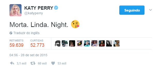 Tweet antigo de Katy Perry (Foto: Reprodução/Twitter)