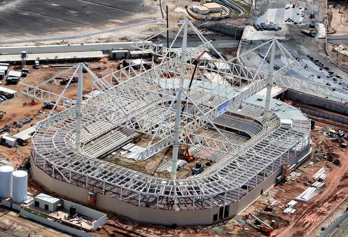 Estádio Aquático Parque Olímpico abril 2015 (Foto: Gabriel Heusi/brasil2016/ME)