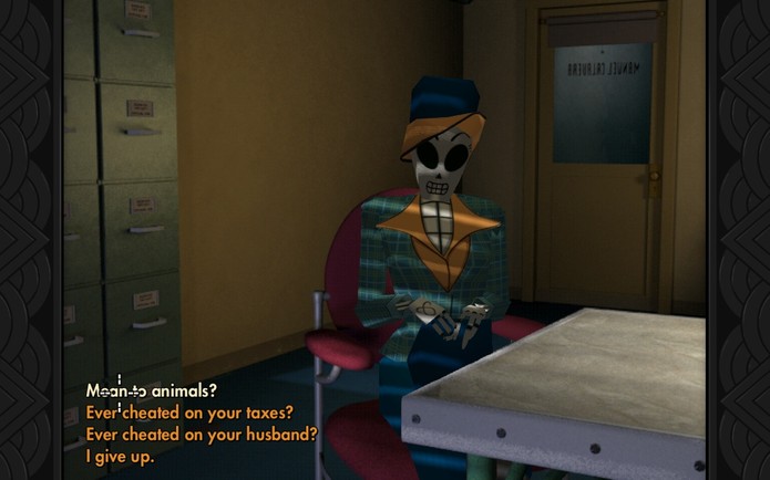 Grim Fandango Remastered: Personagens complexos com poucos traços (Foto:Reprodução) (Foto: Grim Fandango Remastered: Personagens complexos com poucos traços (Foto:Reprodução)) Grim Fandango Remastered: Personagens complexos com poucos traços (Foto:Reprodução) (Foto: Grim Fandango Remastered: Personagens complexos com poucos traços (Foto:Reprodução))
