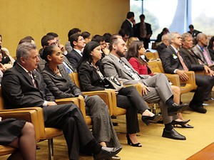 Marina Silva assiste julgamento sobre proposta que inibe novos partidos no STF (Foto: Carlos Humberto/SCO/STF)