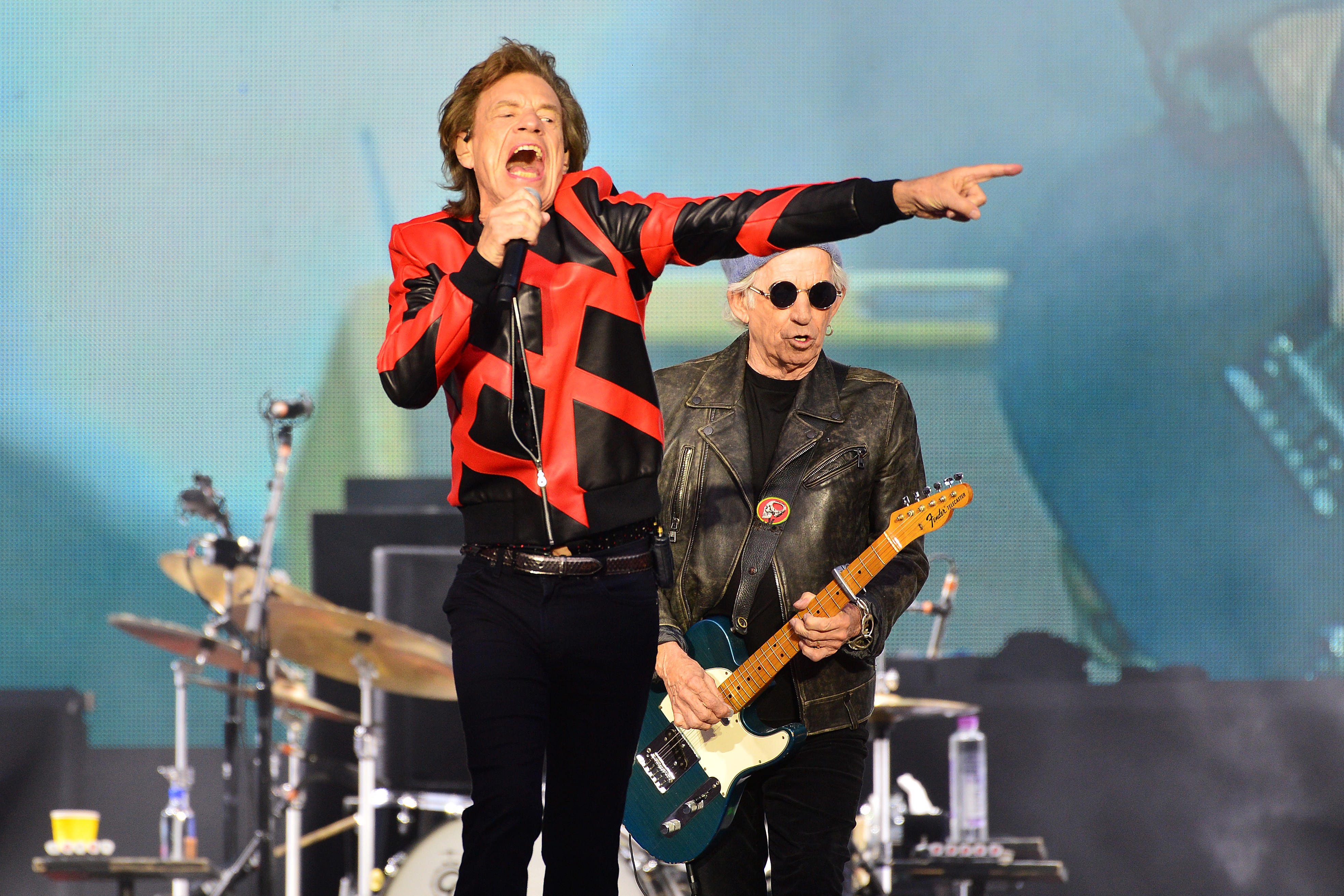 Mick Jagger em apresentação com os Rolling Stones em Liverpool, no Reino Unido (Foto: Getty Images)