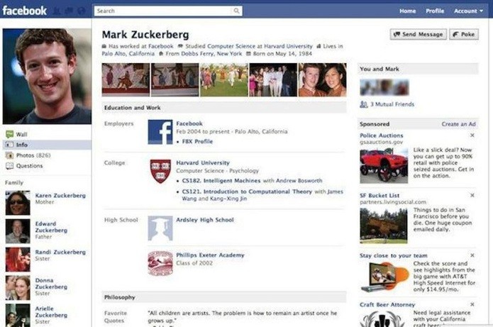 2010: imagem mais famosa de Zuckerberg no perfil (Foto: Divulgação/Facebook NewsRoom)