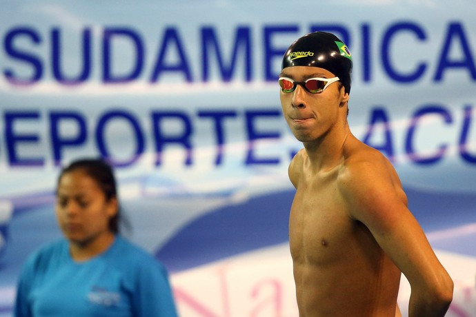 Brandonn Almeida sul-americano juvenil de natação (Foto: Satiro Sodré / SSPress)