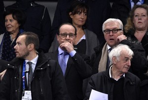 François Hollande Presidente da França amistoso França x Alemanha (Foto: AFP)