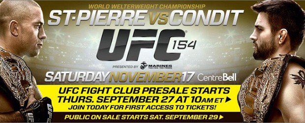 Georges St-Pierre x Carlos Condit ufc mma (Foto: Reprodução / Site oficial UFC)