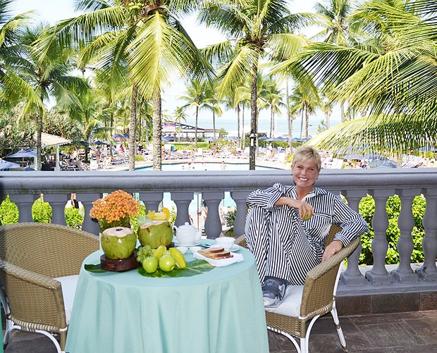 Xuxa em spa (Foto: Divulgação)