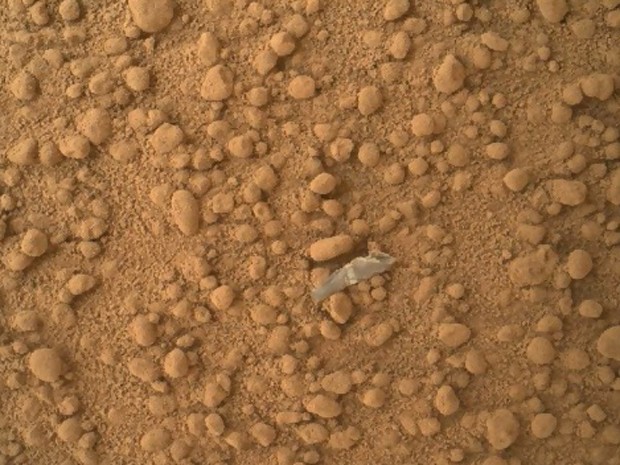Material brilhante Curiosity (Foto: Nasa/JPL-Caltech)