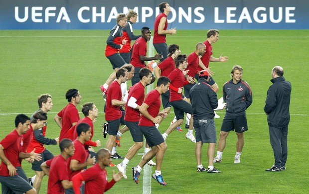 Treino de Spartak Moscou (Foto: Agência EFE)