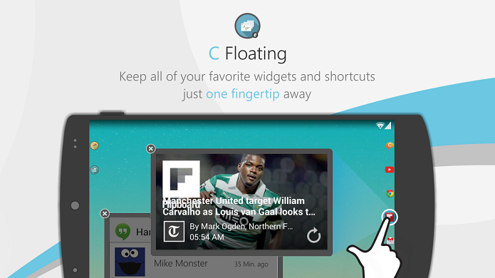 C Floating cria um menu interativo no celular (Foto: Divulgação/ C Floating)