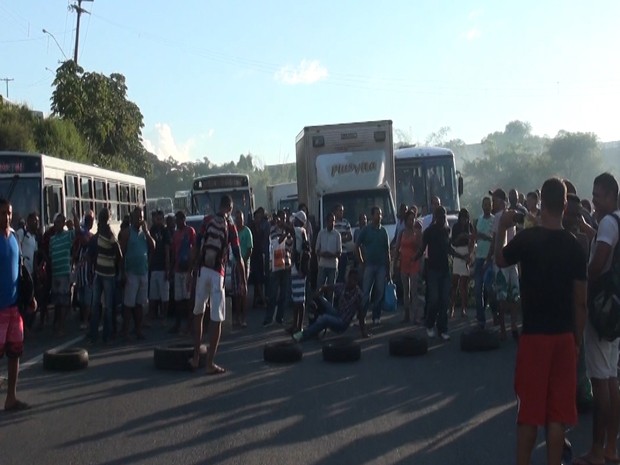 Protesto na Bahia (Foto: Ivanildo Santos/TV Bahia)