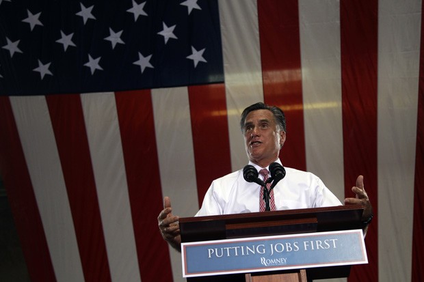 Mitt Romney durante evento do partido Republicano em Las Vegas, nesta terça (29) (Foto: AP)