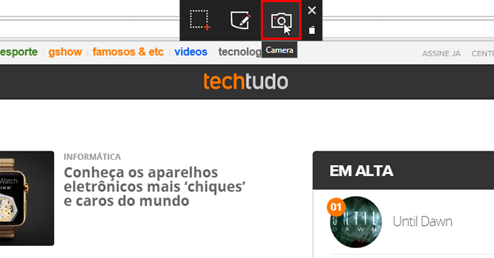 Acesse a ferramenta de captura da webcam (Foto: Reprodução/Paulo Alves)