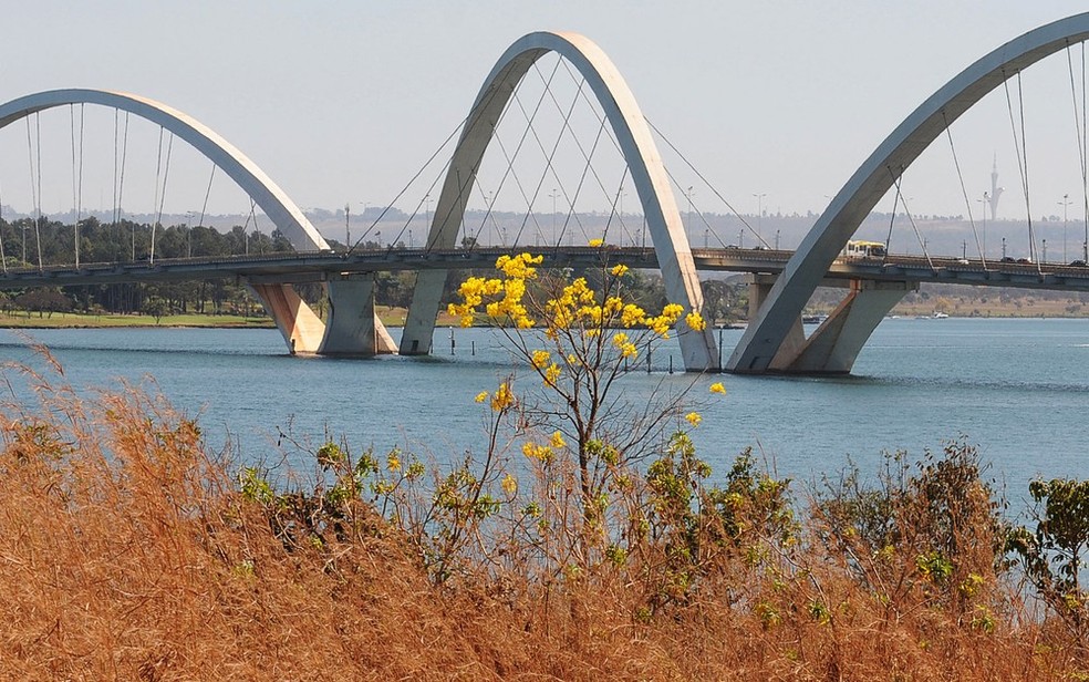 Ponte JK, em Brasília, é um dos acessos ao Lago Sul, região nobre da capital (Foto: Dênio Simões/Agência Brasília)