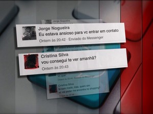 Acusado trocou mensagens com policial (Foto: Reprodução GloboNews) Acusado trocou mensagens com policial (Foto: Reprodução GloboNews)