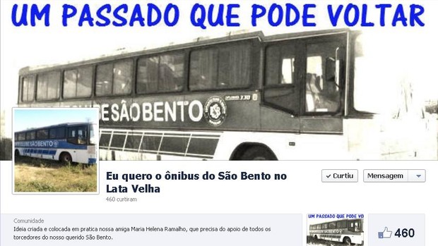 São Bento - ônibus - campanha facebook (Foto: Reprodução / internet)