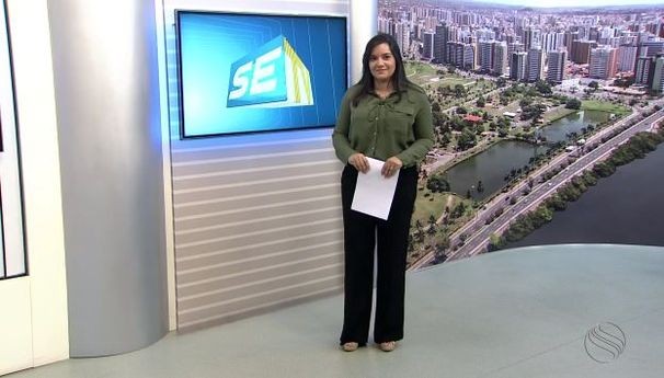 Lanne Pacheco apresenta o SETV 1ª Edição durante as férias de Ricardo Marques (Foto: Divulgação / TV Sergipe)