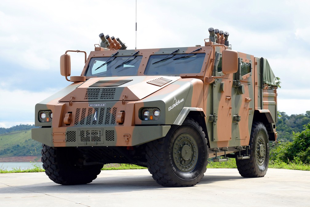Carrro blindado estará presente em exposição (Foto: Divulgação/ Avibras)