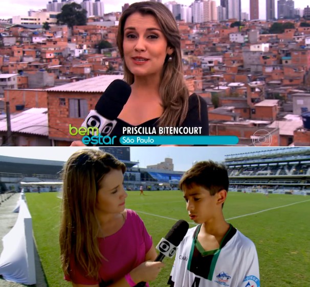 Reportagens com Priscilla Bitencourt são exibidas no Bem Estar (Foto: Reprodução / TV Globo)