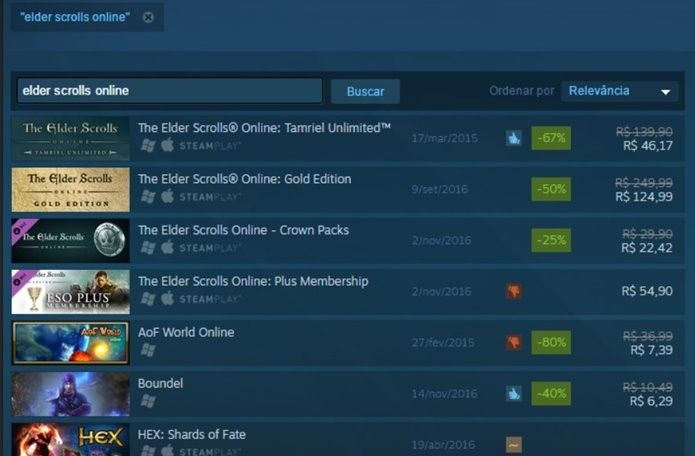 Versão padrão de The Elder Scrolls Online traz o game e seu primeiro DLC (Foto: Reprodução/Felipe Demartini)