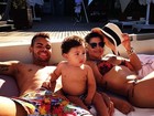 Família feliz: Dani Souza mostra foto com Dentinho e o filho
